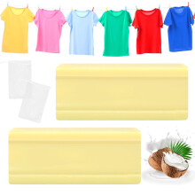 Plagufas 2PCS Laundry Soap Bar, Underwear Cleaning Soap with 2 Bubble Mesh Bags, Powerful Stain Remover Grand Canal Soap Natural Bar Removing Oil