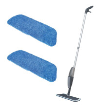 Addis Essentials Microfibre Spray Flat Mop with 2x Spare Replacement refills heads, Grey and Light Blue, One Size