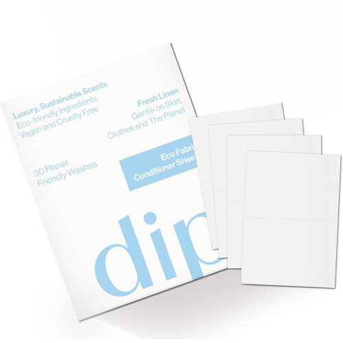 Eco-Friendly Fabric Conditioner Sheets | Plant-Based, Plastic-Free & Zero Waste | Softens & Reduces Static | 30 Sheets