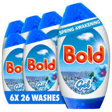 Bold Spring Awakening Washing Liquid Gel Laundry Detergent 156 Washes (6 x 858ml), Outdoor Freshness That Lasts And Lasts