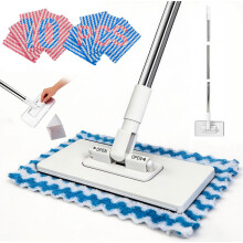 Lazy Snap Grip Mini Mop Clip On, Zero Touch Click Flat Mops, Automatic Easy Cloth Changing Disposable Dust Hands Free Push Pull Mop, Cleaning Tools