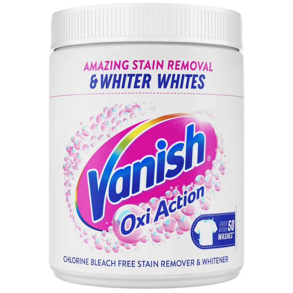 Vanish Oxi Action Ner And Stain Remover Powder For S 1Kg, Pack Of 1 | Chlorine Bleach Free Formula | For R S, Safe On Everyday White