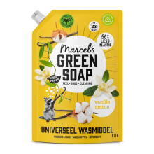 Marcel?s Green Soap Universal Washing Liquid Refill Vanilla & Cotton 1L ? Laundry Detergent Refill ? 100% Vegan ? Palm-oil free - 23 Washes