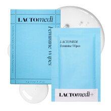 LACTOMEDI Feminine Wipes | Unscented, Individually Wrapped, pH-Balanced, Flushable Wipes for Sensitive Skin | 15pcs