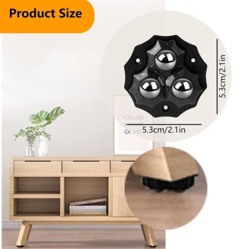 Furniture Casters - - 8PCS - Swivel - Plastic - Maximum load 150 kg 1