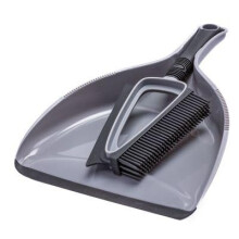 lakeland Wet & Dry Dustpan and Brush With Squeegee Side Great for Spills and Pet Hair and Lint