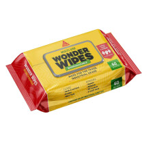 Sika - Biodegradable - Wonder Wipes - Multi-Use Cleaning Wipes for the Building Trade - Specially Formulated to Clean Hands, Tools and Surfaces - 60