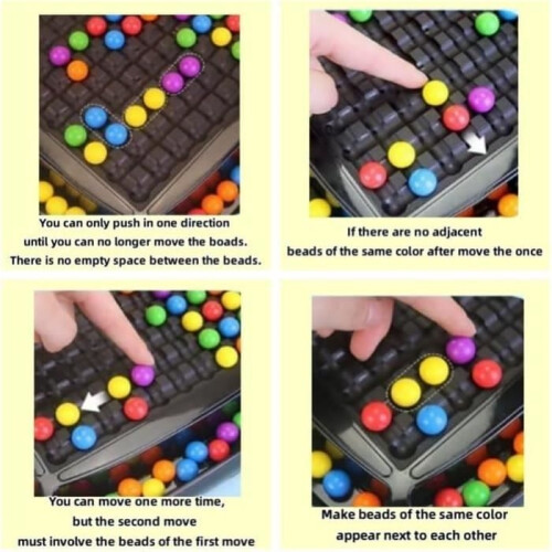 Elimination Board Game - Intellectual Chessboard - Double Duel - Rainbow Ball Puzzle - Interactive Strategy Game (120 Balls) 1