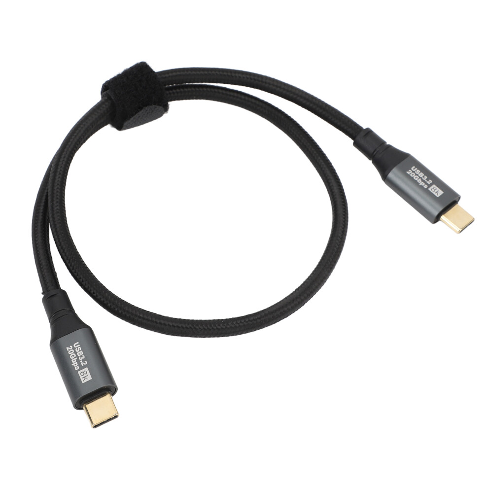 Type C To C Cable Pd 100W 20Gbps 8K 60Hz Braided 0.5M 4691387065438
