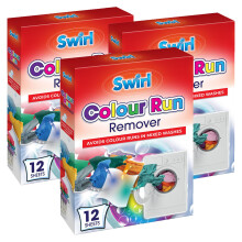 Swirl Colour Run Remover Laundry Sheets - Avoid Colour Transfer in Mixed Washes, Ideal for Brightly Coloured Clothing, Washing Sheets for Colour