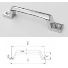 Grijpstang van roestvrij staal, marinekwaliteit, met twee gaten - Groot 7-1/2"