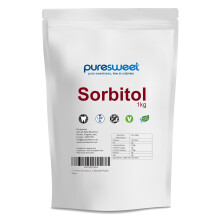 Puresweet? Sorbitol Powder 1kg, Premium Qulity, All Natural Sugar Alternative, Non GMO, Tooth Friendly, Vegan, (Recyclable Pouch).