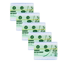 Bamboo Baumwollstäbchen 2000 Stück|Doppelte runde biologisch abbaubare Wattestäbchen|10 Packungen à 200 Stück