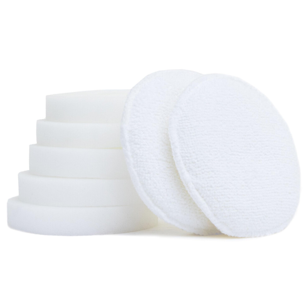 Sponge & Applicator Bundle - 5 Round Cleaning Sponges & 2 Applicator Sponges For Your Leather, Fabric Or Wood Care Jobs. 5051223753537