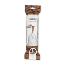Brabantia PerfectFit Bin Liners (Size L/40-45 Litre) Thick Plastic Trash Bags with Tie Tape Drawstring Handles (10 Bags)