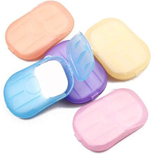 5 Boxes Colorful Disposable Soap Paper Hand Cleaner Fragrance Mini Color Soap Paper for School Indoor,Outdoor,Travel,Camping Hiking,Foot and Hand