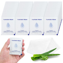 Flushable Wipes Travel Size?Butt Wipes for Women and Men?Unscented Wet Wipes Travel Size for Adult,Women,Men, Girl and Homeless (pack of 50)