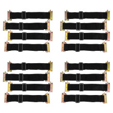 Mytee Products (16 Pezzi) Cinghie Bungee Regolabili E-Track 12"-22" per Fissare il Carico