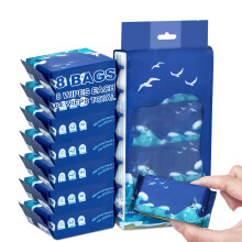 Mini Wipes Wet Travel Size,Hand Wipes Travel Size for Adults, Kids & Babies,Unscented, Alcohol Free, Paraben Free for Wedding Travel Homeless (pack of