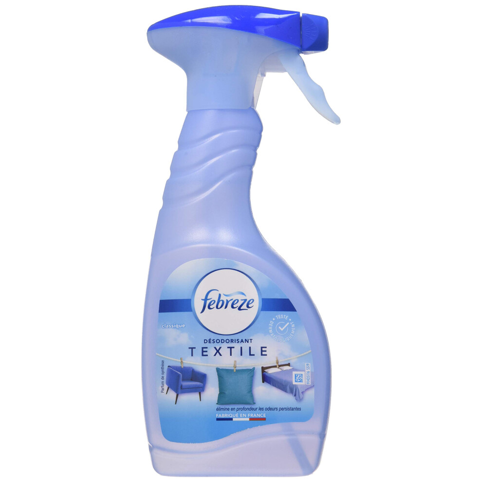 Febreze Textile Air Freshener Spray (500 Ml), Eliminates Odours Trapped In Fabrics, Classic