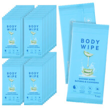 40 Single Pack Wet Wipes for Adults Individually Wrapped(20.3cm x 23.6cm),Full Body Wipes for Face & Hands Gently,Portable Personal Cleansing No