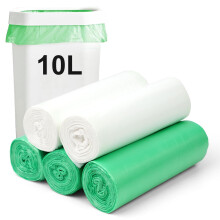 100 Counts Compostable Food Waste Bags, Biodegradable Bin 10L, Heavy Duty Food Waste, Small Bin Liners For Household/Garden Trash Bags in Kitchen,