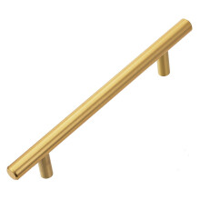 LIZAVO 701-128BB Børstet Messing Moderne Guld Skabshåndtag - 5 tommer (128mm) Hulafstand - 10 Pakke