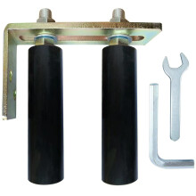 Mageway Universele Heavy Duty Glijpoortgeleider Roller 6" Zwart L Achterste Beugel