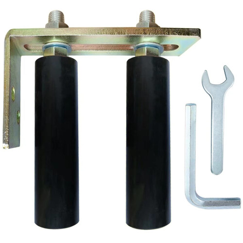 Mageway Universele Zware Slide Gate Guide Roller 6" Zwart L Achterste Post Beugel