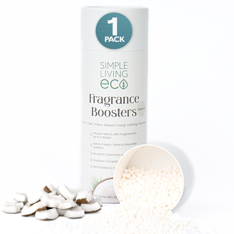Simple Living Eco Laundry Scent Boosters, Coconut Fragrance, In-Wash Scented Perfume Beads For Washing, Long-Lasting Freshness (275 G (Pack Of 1), Coconut)