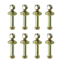 Metalsuberg 5/16" x 2" Sechskantbolzen mit Verzinkung, Nylon-Sicherungsmutter und große Unterlegscheiben, 8er Pack