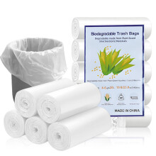 Food Waste Bags, 100 Pcs 20 Litre Compostable Compost Caddy Liners, Biodegradable Bin Bags Liner, Recycled Degradable Rubbish Garbage Bags for Kitchen