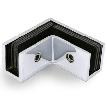 Vierkante 90 Graden Messing Glas naar Glas Klem voor Douchedeur 5/16" tot 1/2" (8 tot 12 mm) Glasdikte