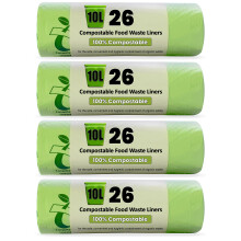 Haya Home 10L Eco Green 120 Compostable Biodegradable Food Waste Bin Bags Extra Thick Strong & Leak Proof Caddy liners 100% Corn Starch Plastic free