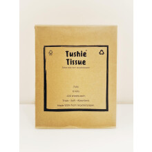 Tushie Tissue | 3-Ply Double Length Toilet Paper | 100% Recycled & FSC Certified | Unbleached, Chemical-Free | 400 Sheets Per Roll | Eco &