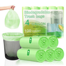 Food Waste Bags, 100 PCS Garbage Bag, 20L Compostable Biodegradable Food Waste Bags, Biodegradable Bin Liners Bin for Kitchen Bathroom Toilet 50 x 60