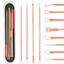 FEITA Mitesser Entferner, Edelstahl Akne Werkzeuge, Pimple Popper Set, Nadel für Nase & Gesicht