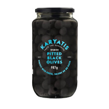 Karyatis Spanish Black Pitted Olives In Brine 907g