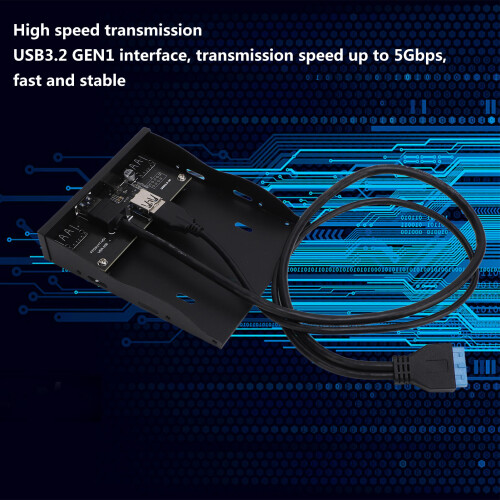 USB 3.2 GEN1 Front Panel Hub 5Gbps Type C + USB 3.0 for PC 2