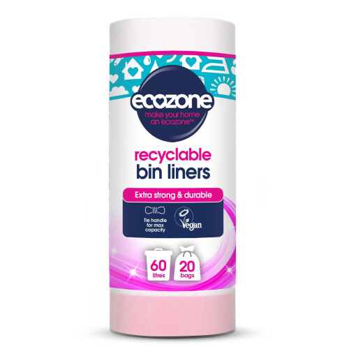 Ecozone Biodegradable Bin Liners, Pack of 20, BB60L