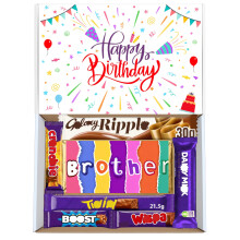 Sweet Shoppe Brother Chocolate Hamper Sweet Box ? Letterbox Friendly Birthday Gift for Brother, Chocolate Gift for Him