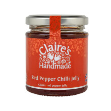 Claire's Handmade - Red Pepper Chilli Jelly (200g) - Traditionally Made Classic Hot & Sweet Jelly, Perfect for Stir Fry's, Suitable for Vegetarian,