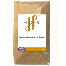 Hides Fine Foods - Golden Granulated Sugar 1kg - GMO - Free - Suitable for Vegetarians - Baking - Cookies - Caramel - Cooking - Coffee - Tea