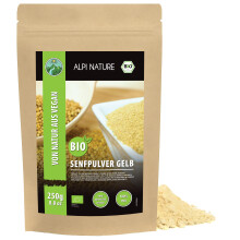 Alpi Nature Organic Mustard Powder Yellow White 250g 8.8 oz, Ground White Yellow Mustard Seeds