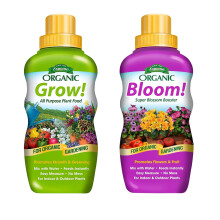Espoma Organic Bloom Liquid Blossom Booster 16 Oz & Grow All-Purpose Liquid Plant Food 16 Oz