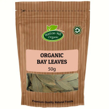 Organic Bay Leaves 50g by Hatton Hill Organic | Aromatic & Flavourful Whole Leaves for Cooking, Herbal Tea and More