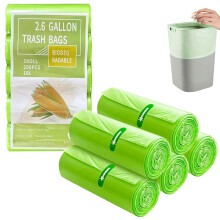 15 Litre Bin Liners, 200PCS Biodegradable Food Waste GarbageBags, Strong Compostable Food Waste Bags Degradable Rubbish Bag Non-Dripping Food