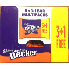 CADBURY DOUBLE DECKER CHOCOLATE 8x3+1, 32 Standard Size Bars UK/BRITISH
