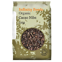 Infinity Foods Organic Cacao Nibs, Raw 125g