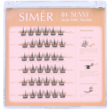 Selbstklebende Wimperncluster Press-On Wimpern 9-12mm C Curl Vorgeklebt Wiederverwendbar DIY Wimpern